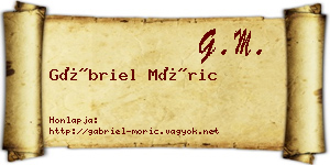 Gábriel Móric névjegykártya